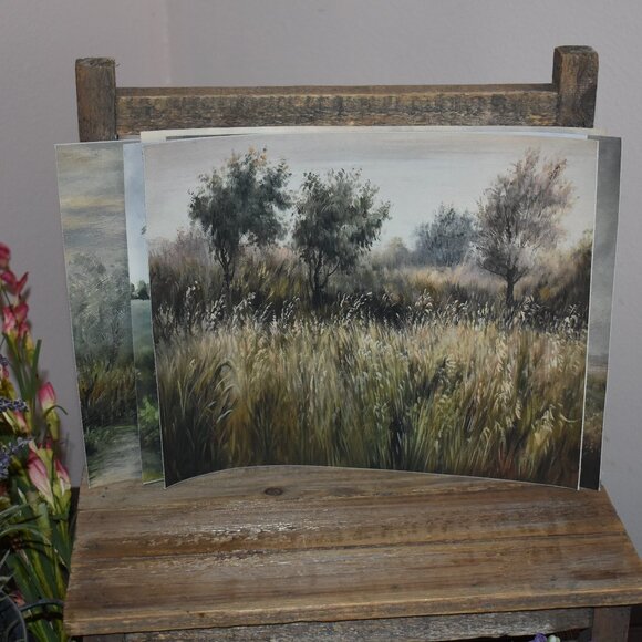 lot of 8x10 Canvas Art Prints Country Farmhouse Decor - landscape and cows - Picture 6 of 12